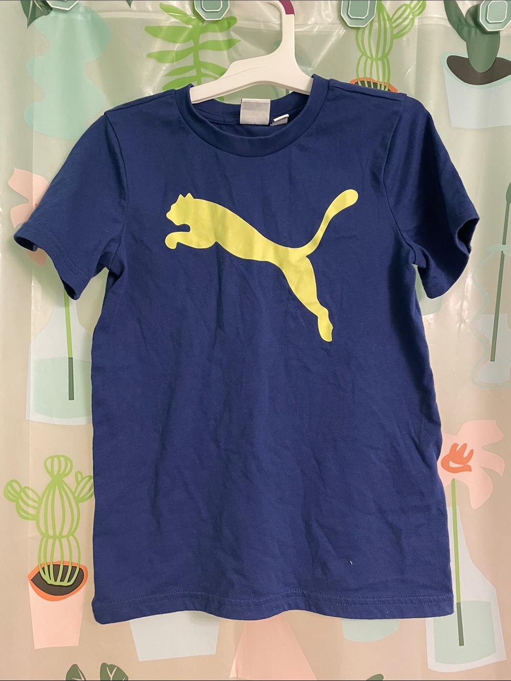 Puma Royal Blue Tee with Yellow Logo
